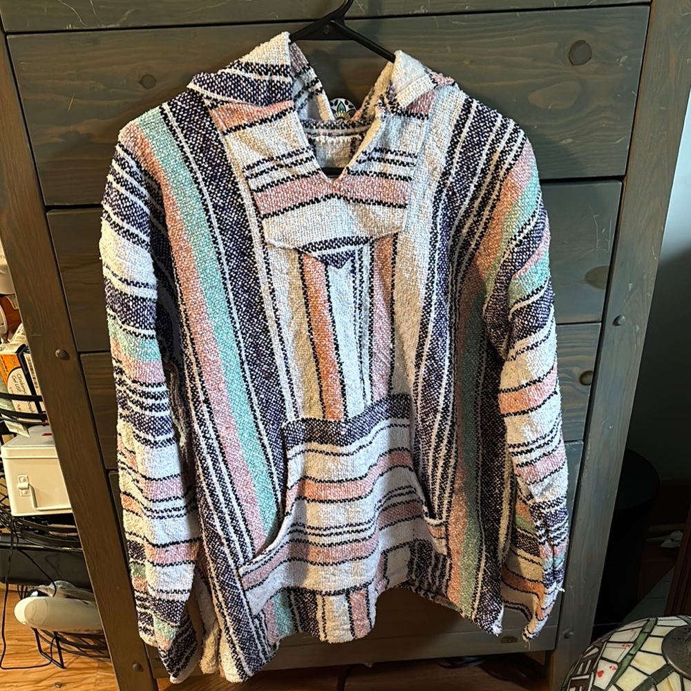 Striped Multicolor Hooded Sweater